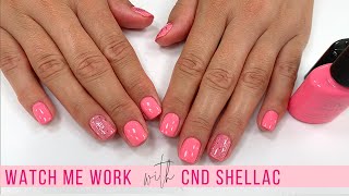 Full Salon Step-by-Step Manicure* w/CND Shellac *non invasive [Watch Me Work] 💖