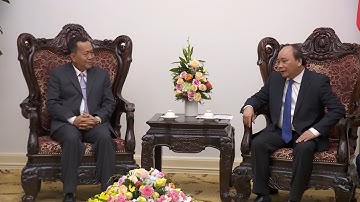 Thủ tướng Nguyễn Xuân Phúc tiếp Tổng giám đốc Thông tấn Pa Thết Lào