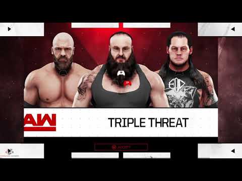 WWE 2K19 XBOX Series X Gameplay - Triple H vs Braun Strowman vs Baron Corbin