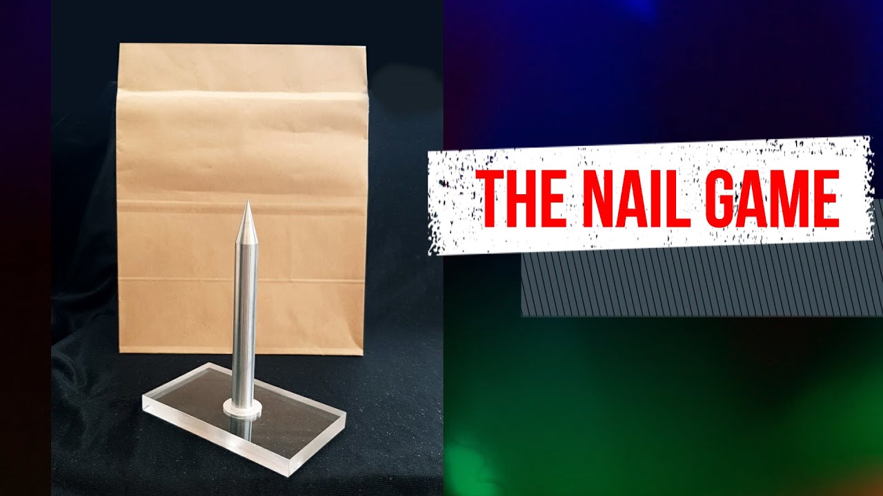 The Nail Game - Absolutely 100% Safe - Wood Version - Pierced for 