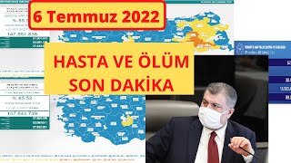 Son dakika: 6 Temmuz Bugünkü vaka sayısı | Korona virüs vaka sayıları tablosu | Günlük vaka sayısı