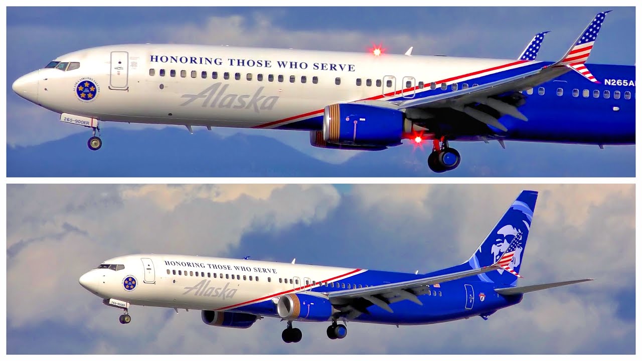 ALASKA AIRLINES 737 (HONORING THOSE WHO SERVE LIVERY) AT LAX NOVEMBER