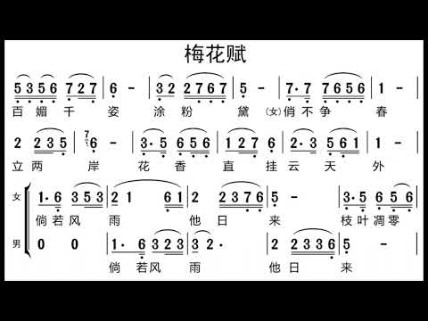 梅花赋/梅花賦 G调伴奏 - instrumental in G