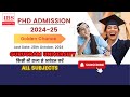 Phd admission 2024 notification - phd admission notification 2024 top videoUntitled video