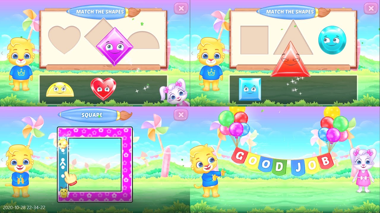 Learn Shapes with Lucas and Ruby with Colors & Shapes Kids Learn
