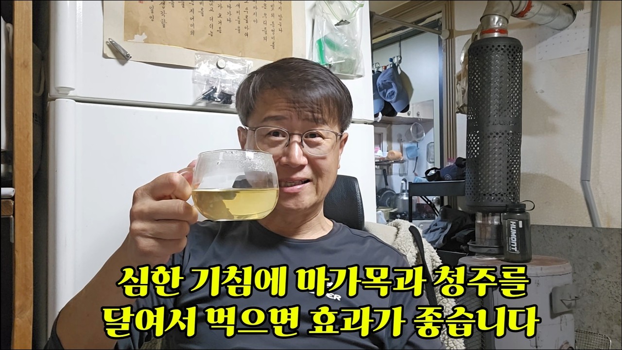 제가 기침이 심해서 마가목 가지와 청주를 달여서 복용을 했습니다