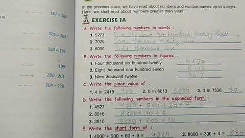 Class-4 ,Ch-1 Numbers beyond 9999(ex-1A )
