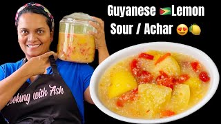 Guyanese 🇬🇾Lemon Sour / Achar #guyaneserecipe #lemonachar #spicy #viralvideo