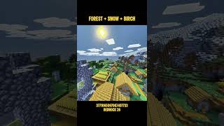 Triple Biome Village Seed 🌲❄️🌳 Minecraft Bedrock 26 #shorts