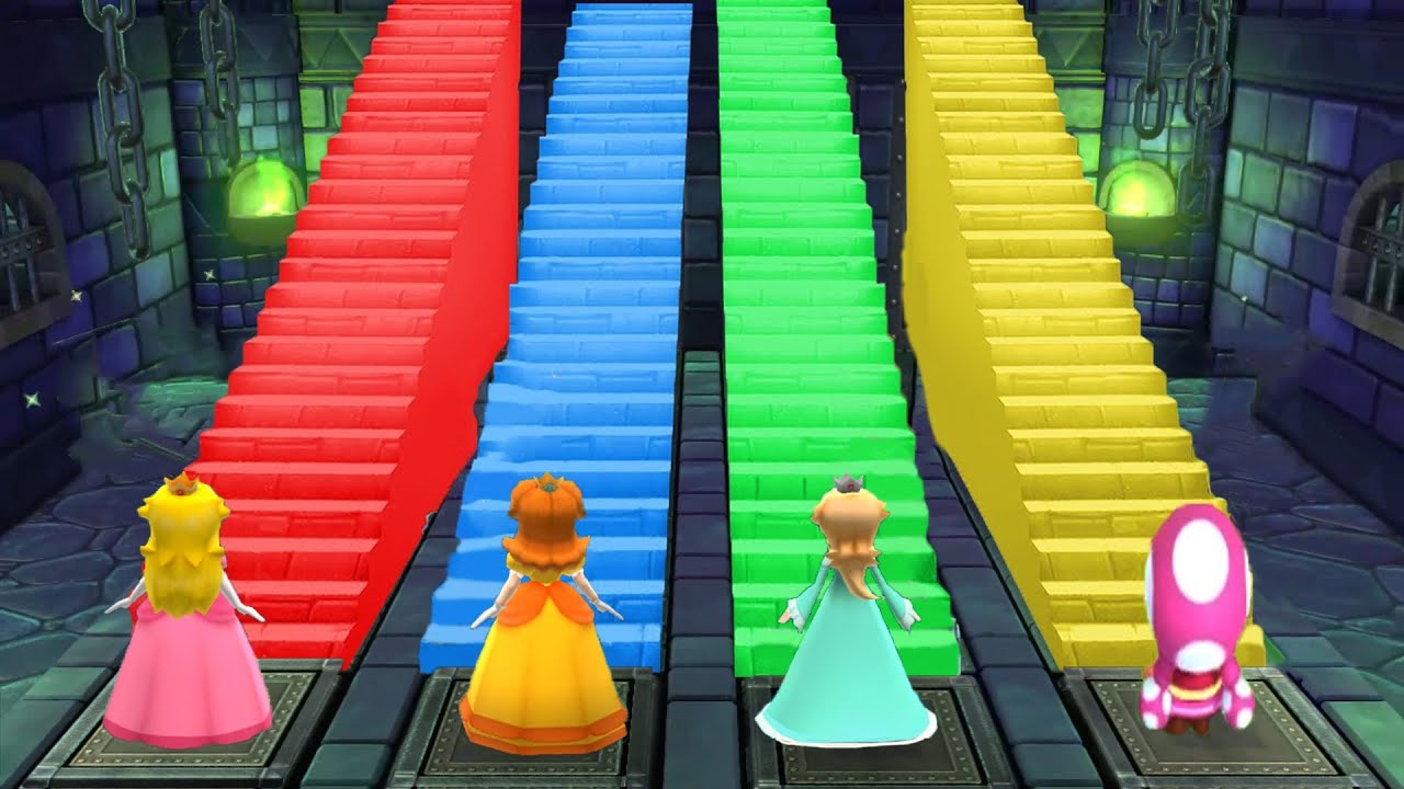 Mario Party 10 Gameplay - All Funny Mini Games - Peach vs Daisy vs Rosalina vs Toadette (Master Cpu)