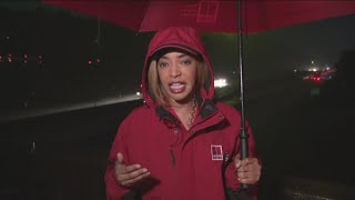 Storms and lightning moving into Jackson County on Thursday morning