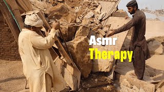 ASMR best Giant Rock Quarry Crushing Operations Impact Crusher Working Primary Jaw Crusher in action