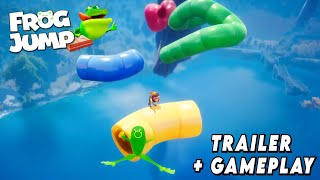 Simple Platform Jumping Game | FrogJump Trailer + Begin Gameplay | PC STeam 4K