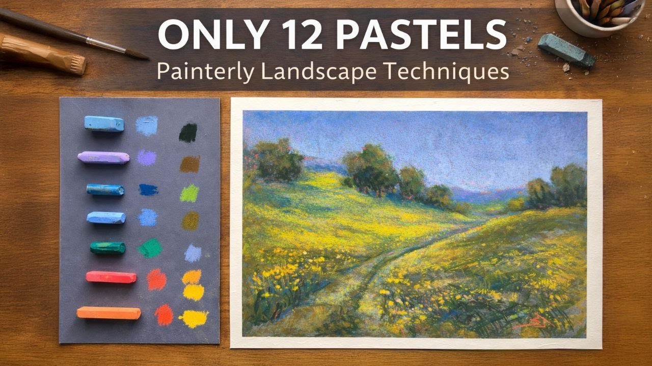 ВСЕГО 12 пастелей!! | Как Vantage Point преображает ваши пейзажные картины / В РЕАЛЬНОМ ВРЕМЕНИ!