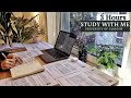 3 HOUR STUDY WITH ME | Background noise, Rain Sounds, 10-min break, No Music