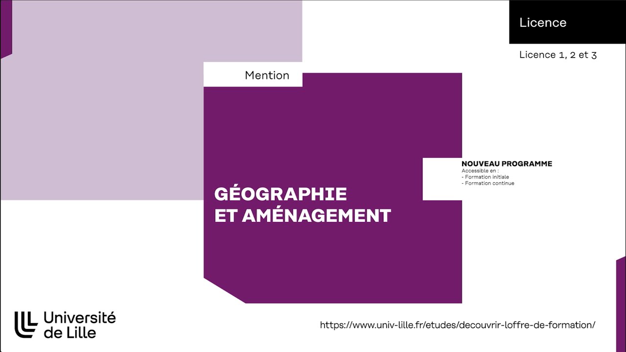 Licence Géographie et aménagement