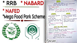 RRB, NABARD, NAFED, Mega Food Park Scheme (Part8) || Indian Economy || Lec.60 || An Aspirant !