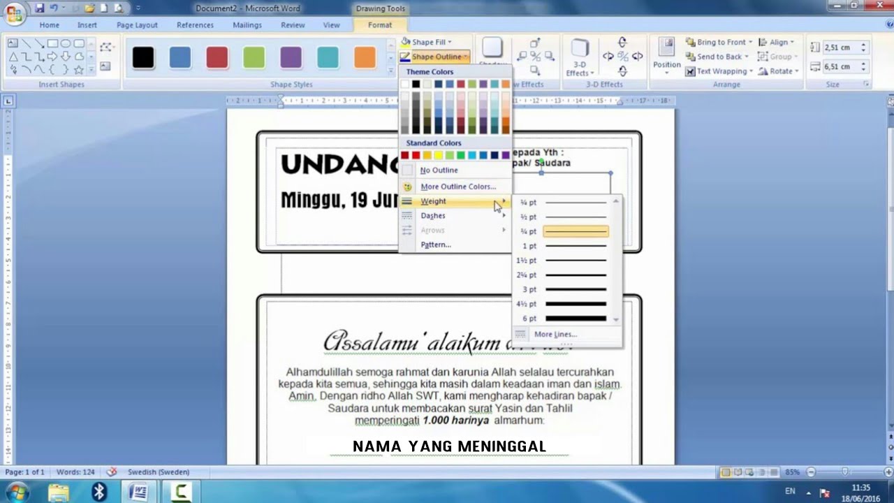 Diy Cara Membuat Undangan Tahlil Dengan Memanfaatkan Copy Paste