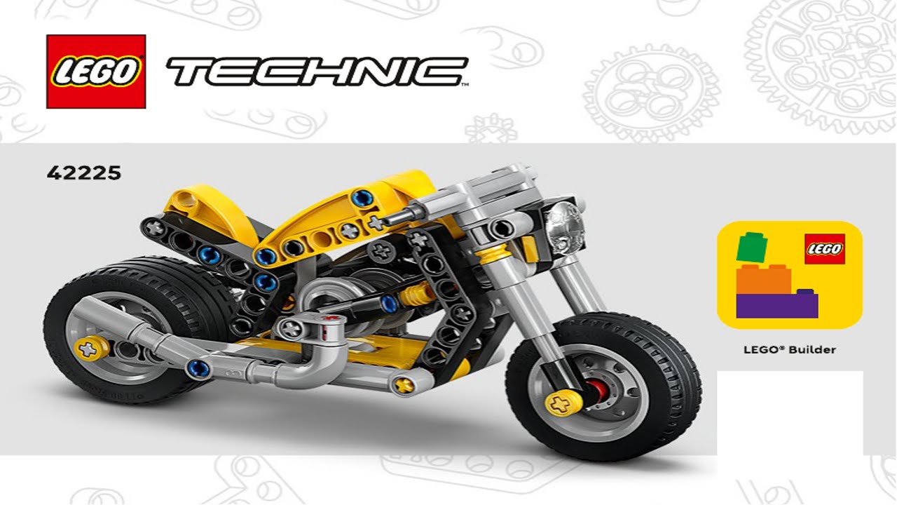 Technic - Yellow Motorcycle LEGO instructions