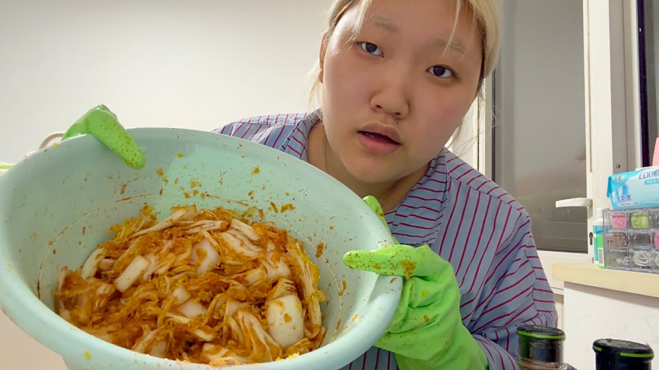 기숙사에서 혼자 김장하는 상하이 유학생 브이로그