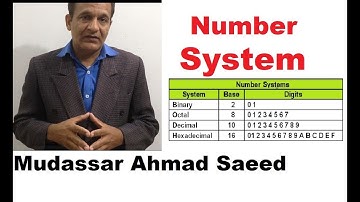 Number system, binary, base five, octal, decimal, Hexadecimal, 8th class , Ex 3.1, Mudassar Ahmad