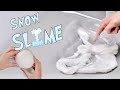 Satisfying Slime videos, fluffy snow slime with bubbles easy recipe, fluffy bubbles slime, ASMR