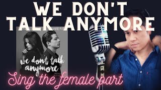 We Don't Talk Anymore - Selena Gomez x Charlie Puth - Karaoke - Male Part Only