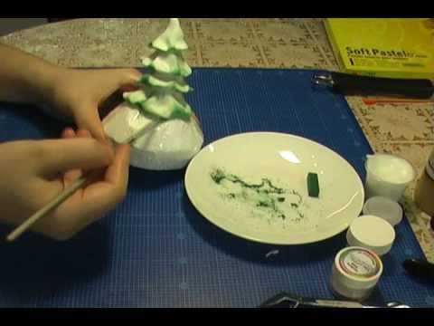 Fondant Winter Christmas Tree covered with Snow (C...