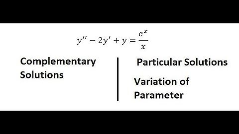 Calculus Help: Variation of Parameter - Differential Equations - y