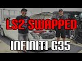 LS SWAPPED G35: HOLY CRAP! Build info & driving review (INFINITI meets CORVETTE/GTO LS2 V8 POWER!)