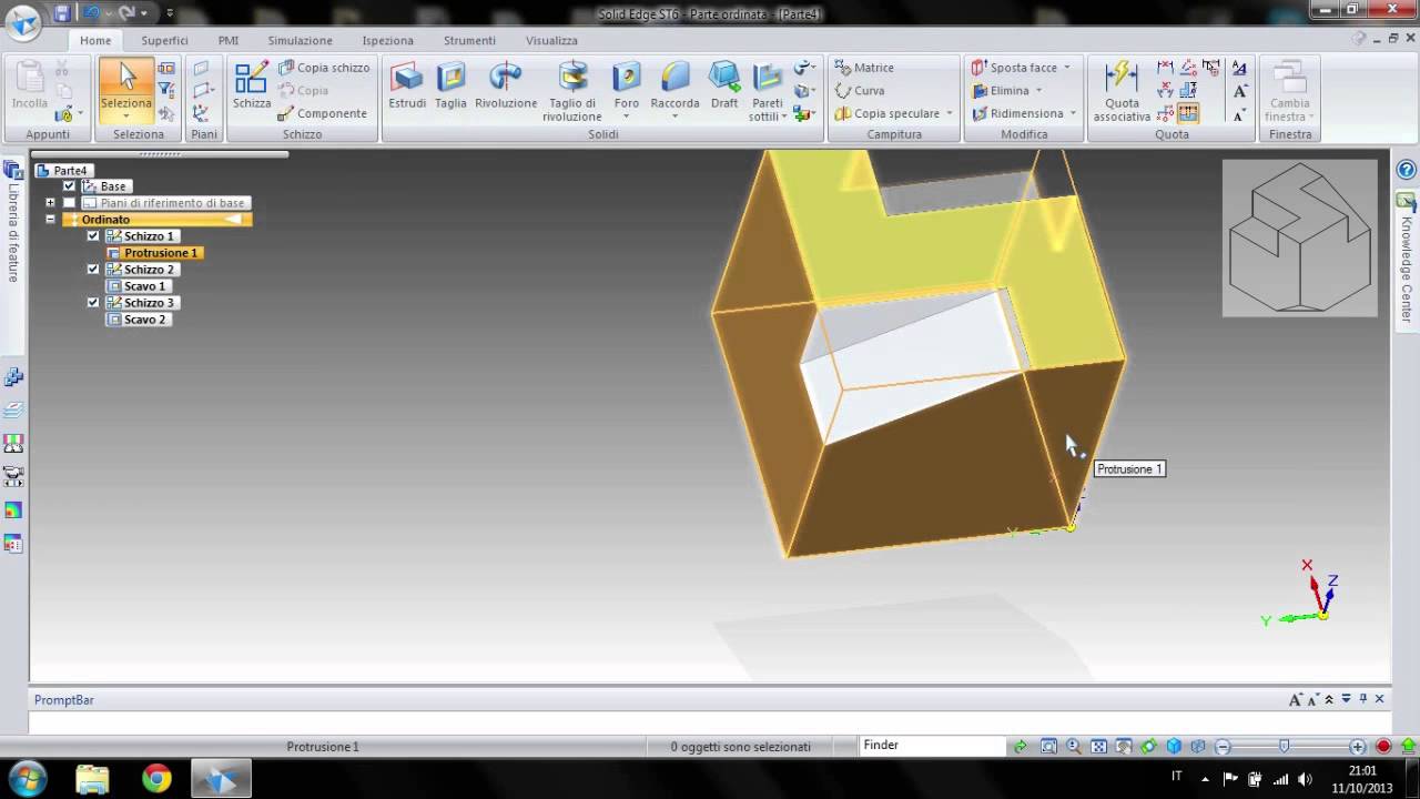 Solid Edge - Cubo intagliato [Polimi] - YouTube