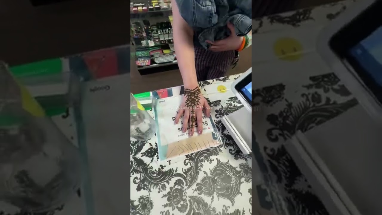 temporary henna tattoo in our store YouTube