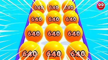 Ball Run 2048 - 2560 All Level Gameplay Android,iOS