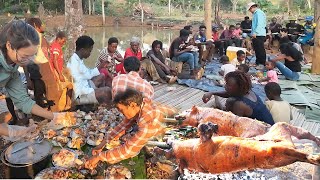 Tổ chức Món LỢN QUAY cùng với 2Q vlogs ăn mừng đập nước|| Tony Phong cuộc sống Châu Phi