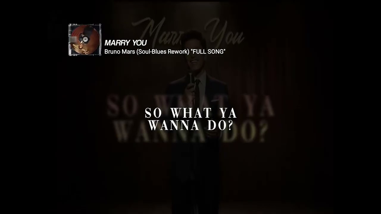 Part 1 | MARRY YOU - Bruno Mars (Soul-Blues Rework By SoulShade Records) "FULL SONG W/ LYRICS"