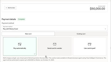 Ramp Visa Intelligent Commerce