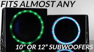 Upgrade your subwoofer with these universal LED RGB light rings