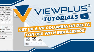 How to Set Up a VP Columbia or VP Delta Embosser for Use With Braille2000