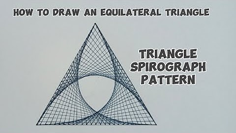 Spirograph Pattern Art In Triangle / Geometric art Tutorial /equilateral triangle spirograph pattern