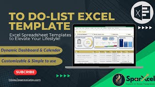 To-Do List Excel Template Spreadsheet Dashboard and Calendars Boost Productivity Stay Organized