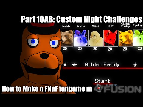 How To Make Five Nights at Freddy's Custom Night in Clickteam Fusion 2.5 