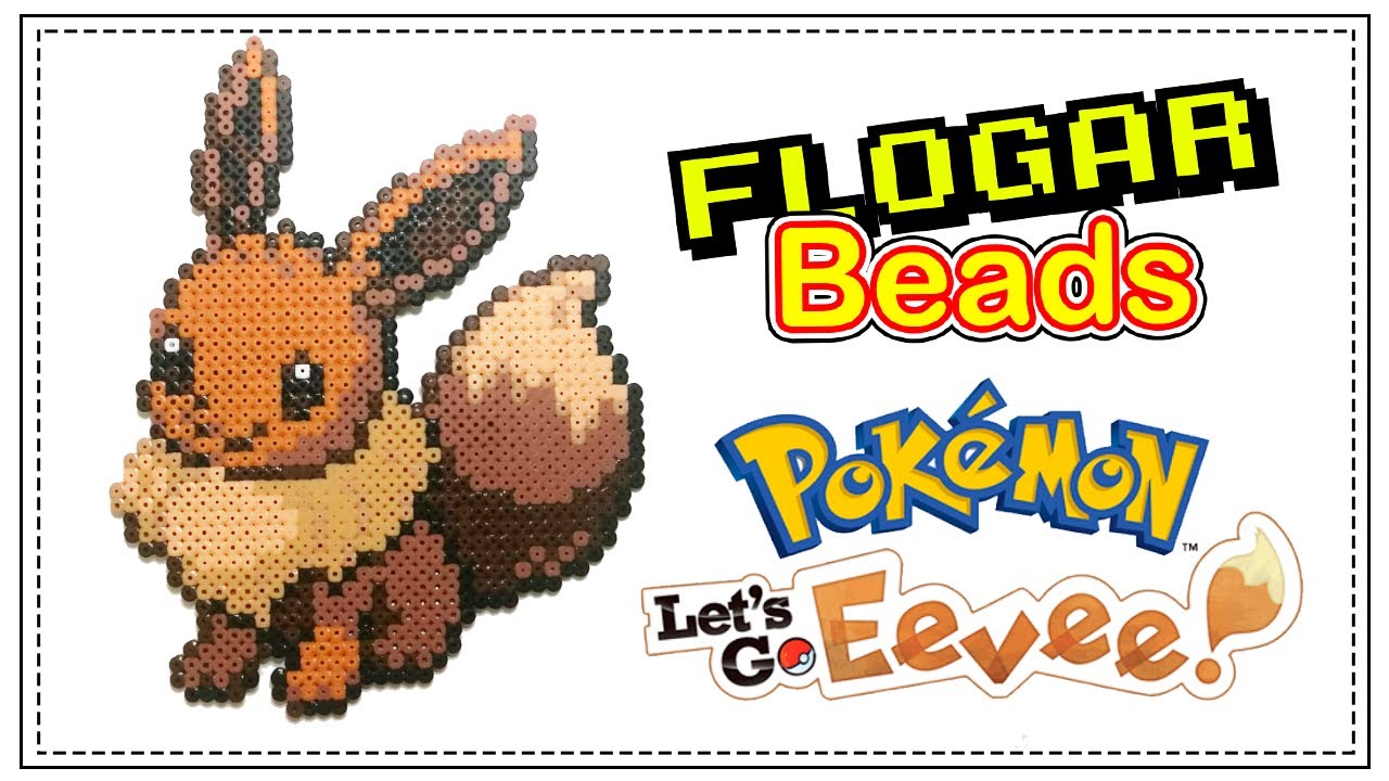 POKÉMON EEVEE con HAMA BEADS (Perler Beads Tutorial) FLOGAR BEADS
