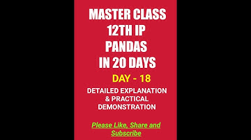 Pandas Class 12 IP Chapter 2 - Day 18 |Pivot Tables in Pandas Python |Python Pandas IP Day 18