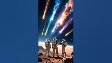 Astronauts in space suddenly saw 7 comets. #moon #space #7comets #superbluebloodmoon #iss #astronaut