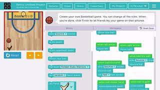 Making a simple basketball game in code.org
