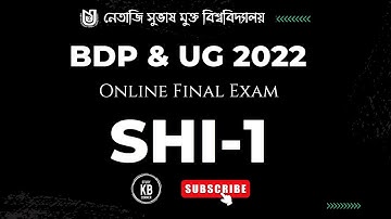 NSOU BDP Final Exam 2022 SHI-1 Set-1 || Live || NSOU BDP 2022 SHI1 MCQ Question & Answer #nsou
