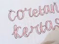 Lettering coretan kertas