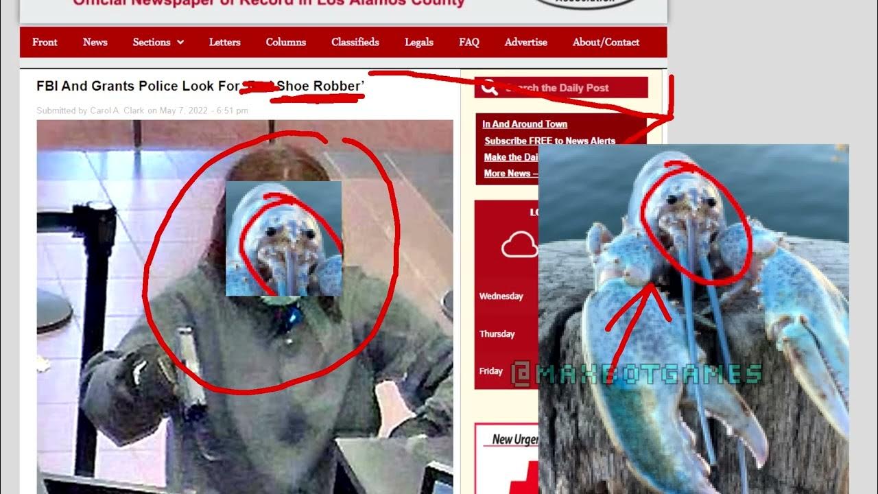 Blue Lobster Jumpscare name soundalike meme [[LOUD]] YouTube