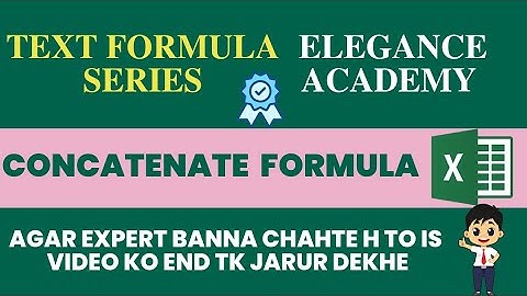 Concatenate Formula in Excel |Concatenate Formula #excel #msexcel #eleganceacademy #tricks #formula