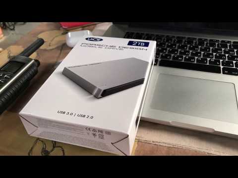 Распаковка и включение 2 5" LaCie Porsche Design Mobile Drive 2Tb STET2000400
